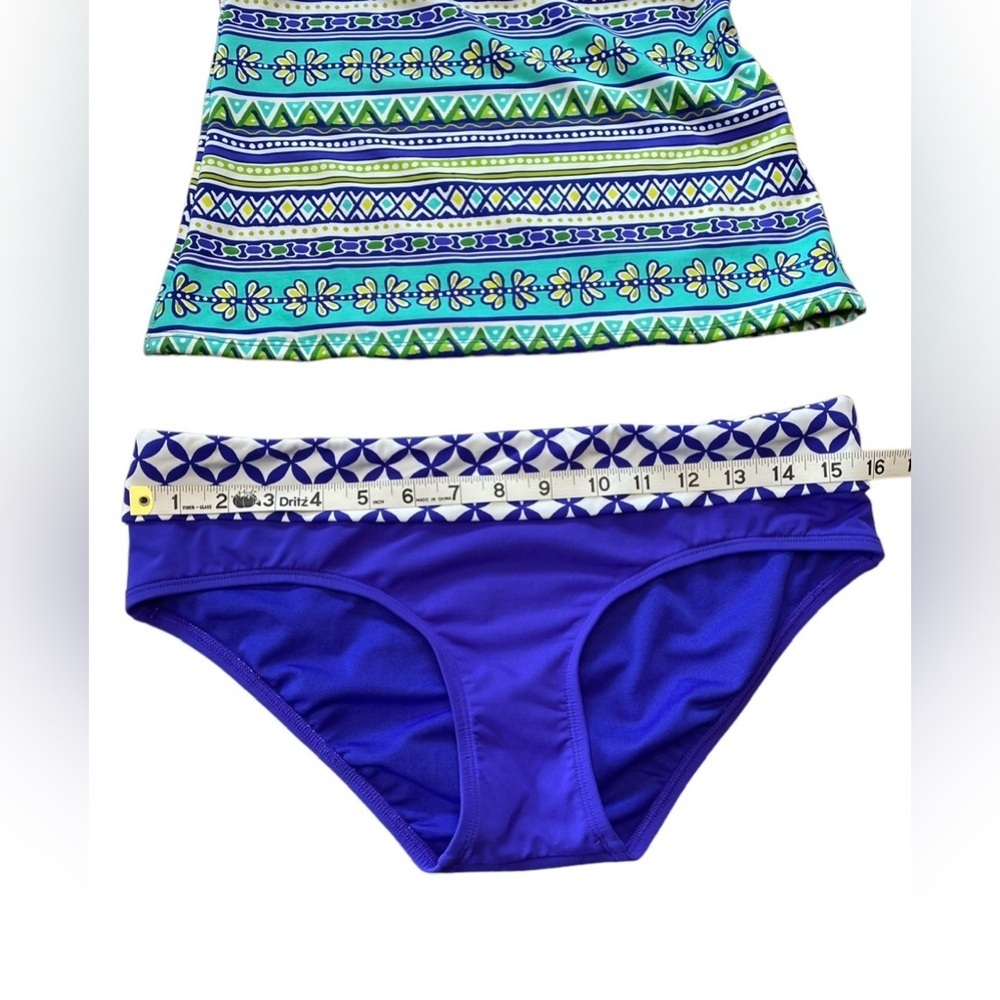 NEW, Bleu Rod Beattie, Printed Tankini Set, Size 6, Blue, White, Turquoise 🌴 - Picture 5 of 11